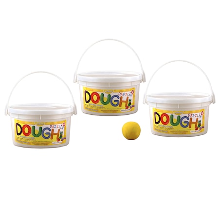 Hygloss Products Dazzlin Dough, Yellow, 3 lb. Tub, PK3 48304